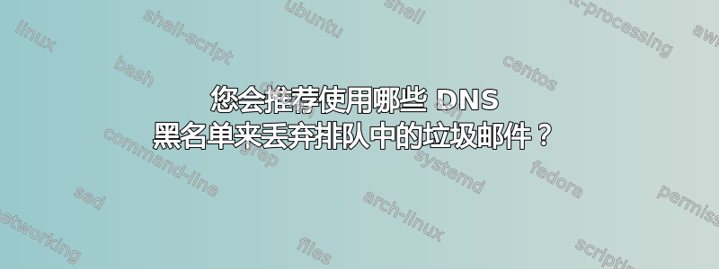 您会推荐使用哪些 DNS 黑名单来丢弃排队中的垃圾邮件？