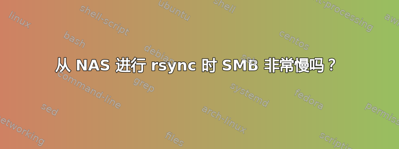 从 NAS 进行 rsync 时 SMB 非常慢吗？