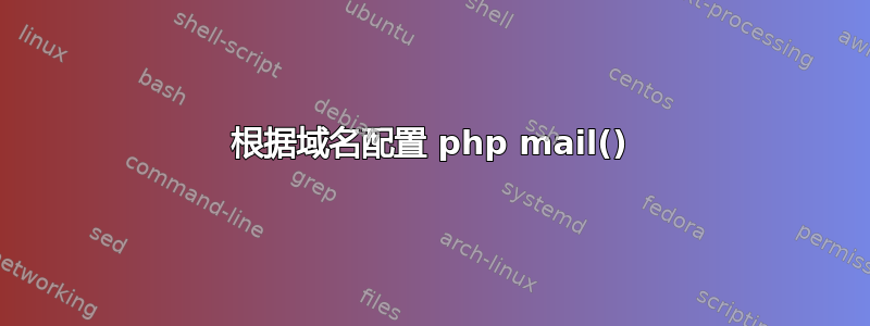 根据域名配置 php mail()