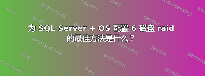 为 SQL Server + OS 配置 6 磁盘 raid 的最佳方法是什么？