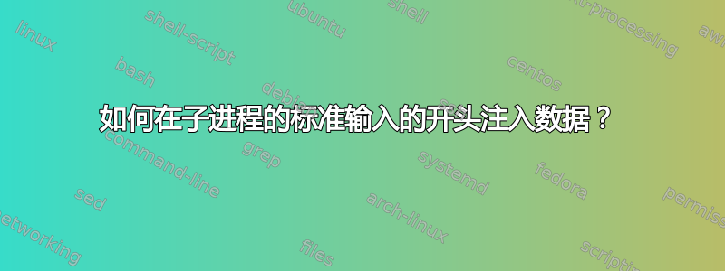 如何在子进程的标准输入的开头注入数据？