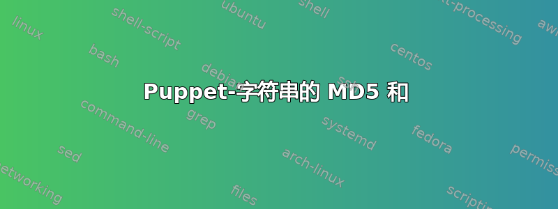 Puppet-字符串的 MD5 和