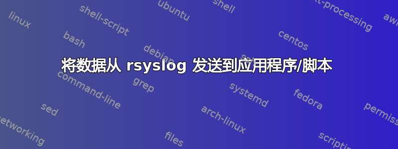 将数据从 rsyslog 发送到应用程序/脚本