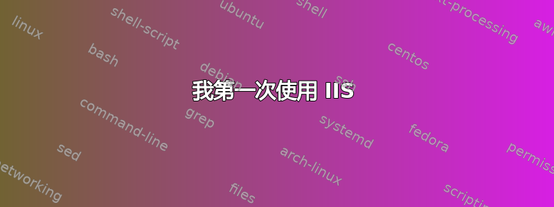 我第一次使用 IIS