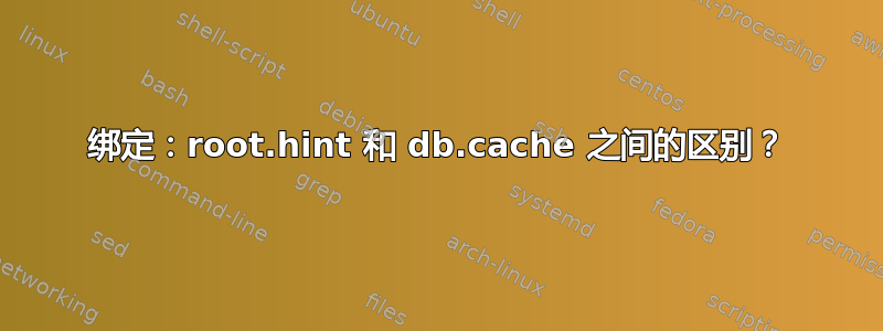 绑定：root.hint 和 db.cache 之间的区别？