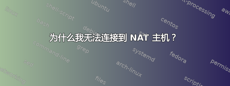 为什么我无法连接到 NAT 主机？