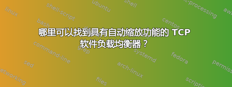 哪里可以找到具有自动缩放功能的 TCP 软件负载均衡器？