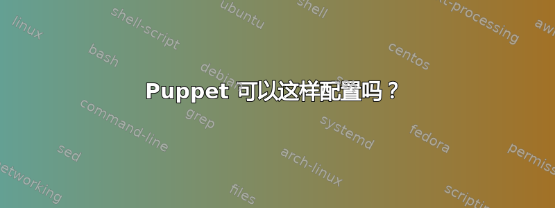 Puppet 可以这样配置吗？