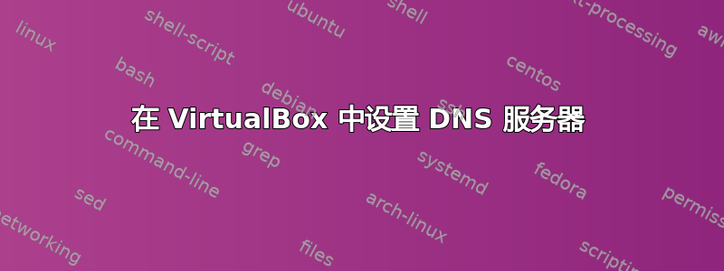 在 VirtualBox 中设置 DNS 服务器