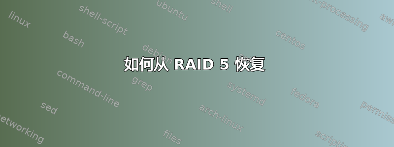 如何从 RAID 5 恢复