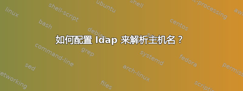 如何配置 ldap 来解析主机名？