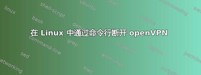 在 Linux 中通过命令行断开 openVPN