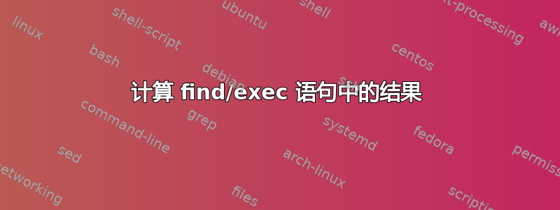 计算 find/exec 语句中的结果