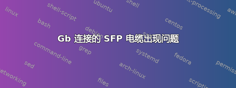 10 Gb 连接的 SFP 电缆出现问题