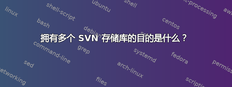 拥有多个 SVN 存储库的目的是什么？