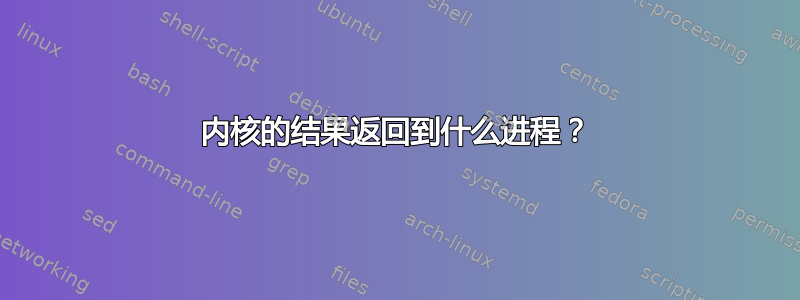 内核的结果返回到什么进程？