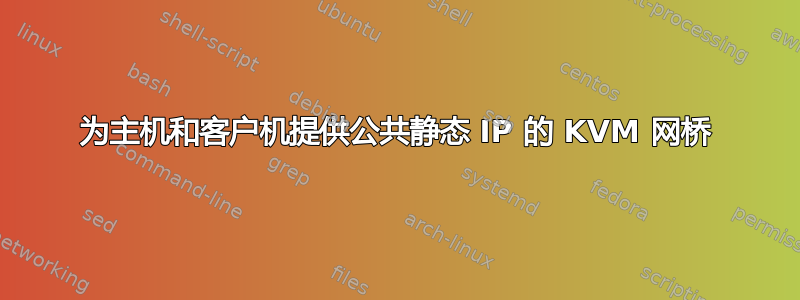 为主机和客户机提供公共静态 IP 的 KVM 网桥