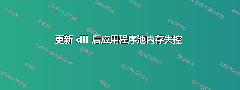 更新 dll 后应用程序池内存失控