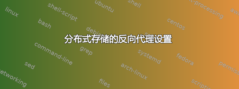 分布式存储的反向代理设置