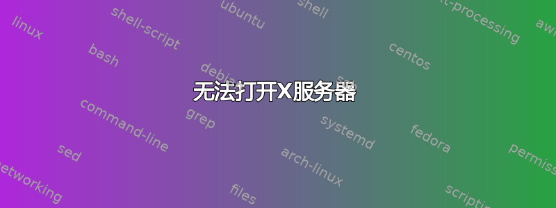 无法打开X服务器