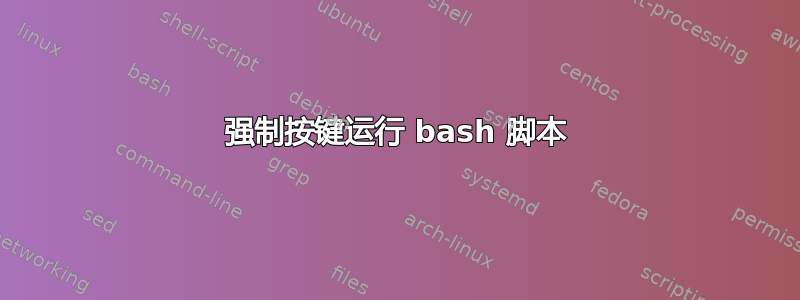 强制按键运行 bash 脚本