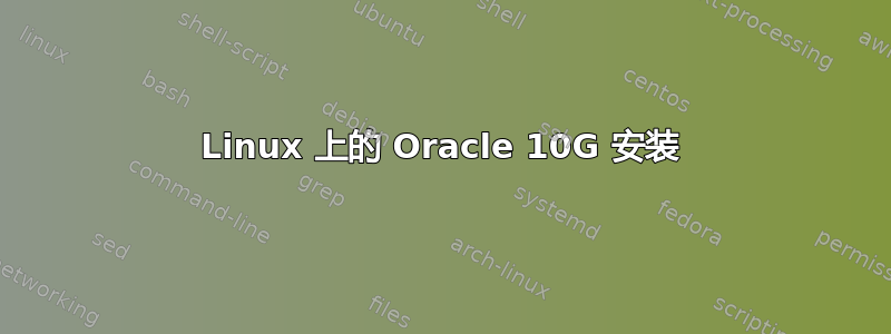 Linux 上的 Oracle 10G 安装