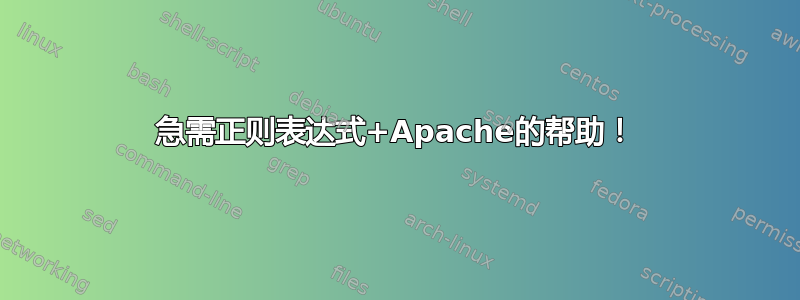 急需正则表达式+Apache的帮助！