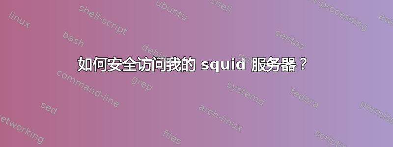 如何安全访问我的 squid 服务器？