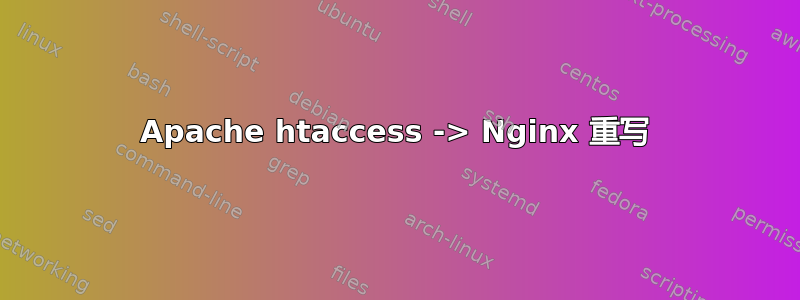 Apache htaccess -> Nginx 重写