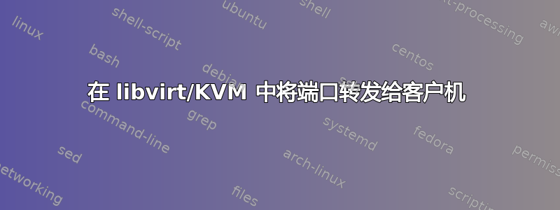 在 libvirt/KVM 中将端口转发给客户机