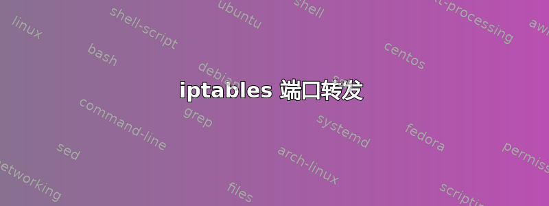 iptables 端口转发