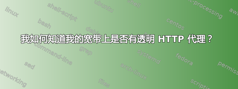 我如何知道我的宽带上是否有透明 HTTP 代理？