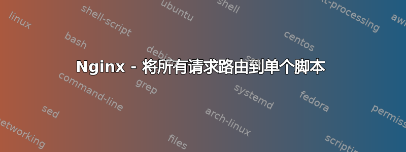 Nginx - 将所有请求路由到单个脚本