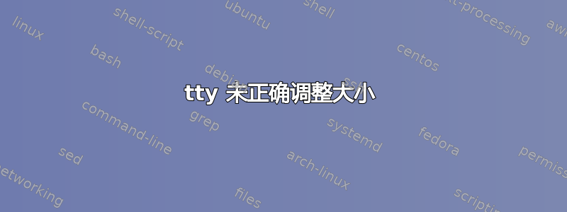 tty 未正确调整大小