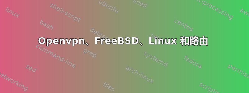 Openvpn、FreeBSD、Linux 和路由