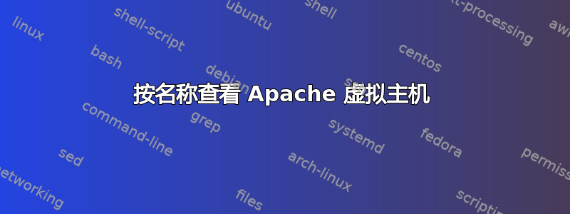 按名称查看 Apache 虚拟主机