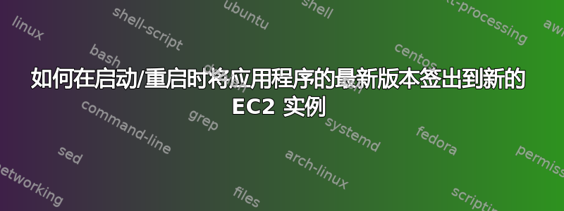 如何在启动/重启时将应用程序的最新版本签出到新的 EC2 实例