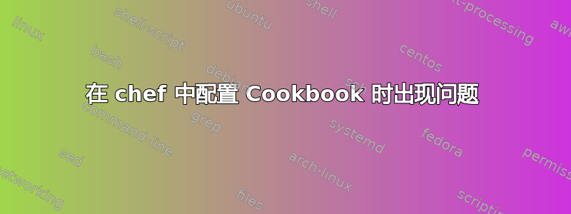 在 chef 中配置 Cookbook 时出现问题