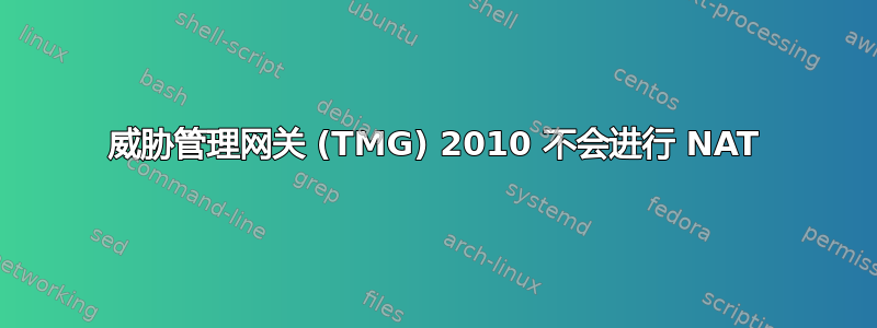 威胁管理网关 (TMG) 2010 不会进行 NAT