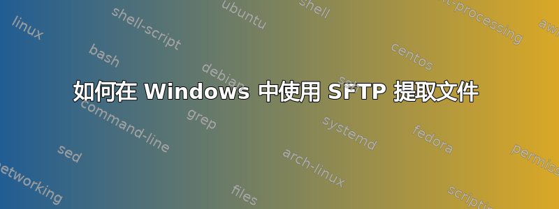 如何在 Windows 中使用 SFTP 提取文件