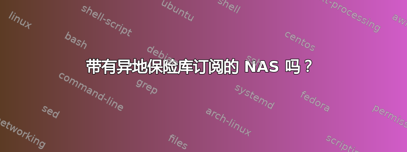 带有异地保险库订阅的 NAS 吗？