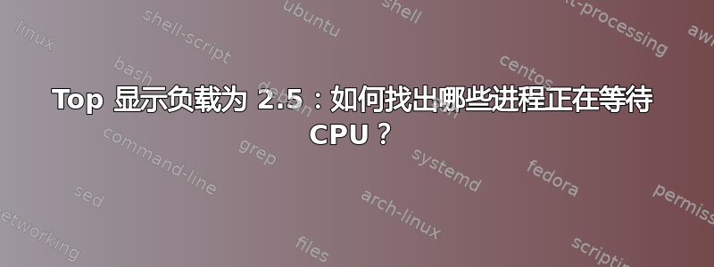 Top 显示负载为 2.5：如何找出哪些进程正在等待 CPU？