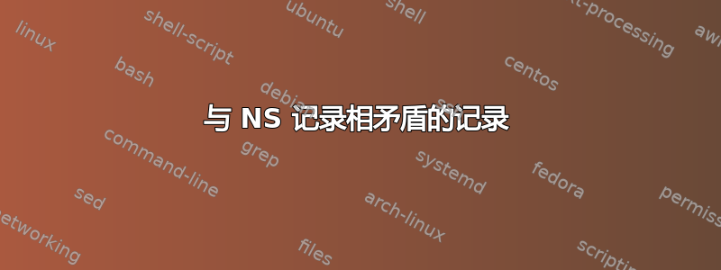 与 NS 记录相矛盾的记录