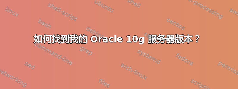 如何找到我的 Oracle 10g 服务器版本？