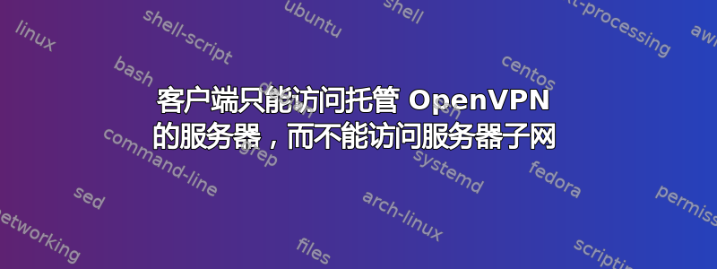 客户端只能访问托管 OpenVPN 的服务器，而不能访问服务器子网