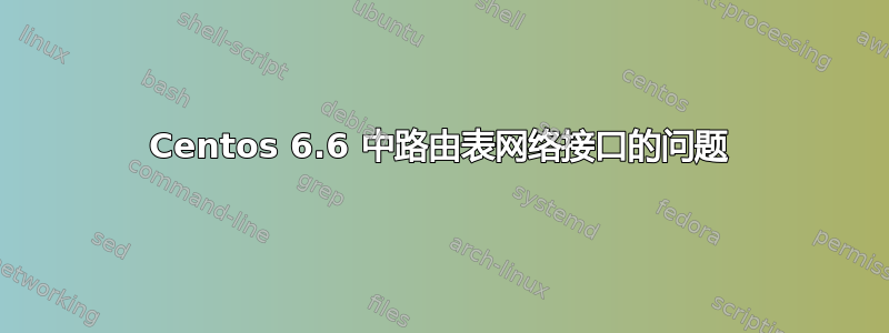 Centos 6.6 中路由表网络接口的问题