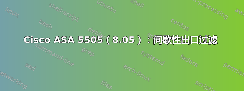 Cisco ASA 5505（8.05）：间歇性出口过滤