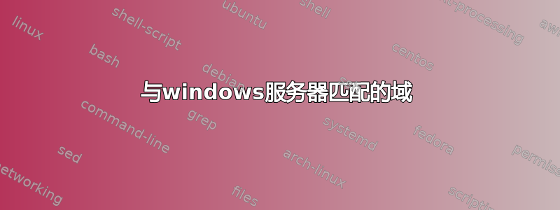 与windows服务器匹配的域