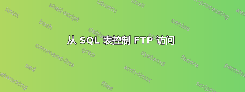 从 SQL 表控制 FTP 访问