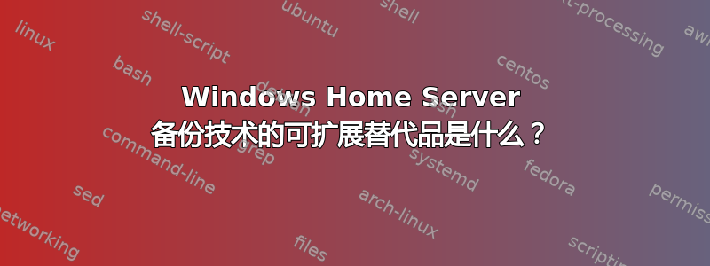 Windows Home Server 备份技术的可扩展替代品是什么？